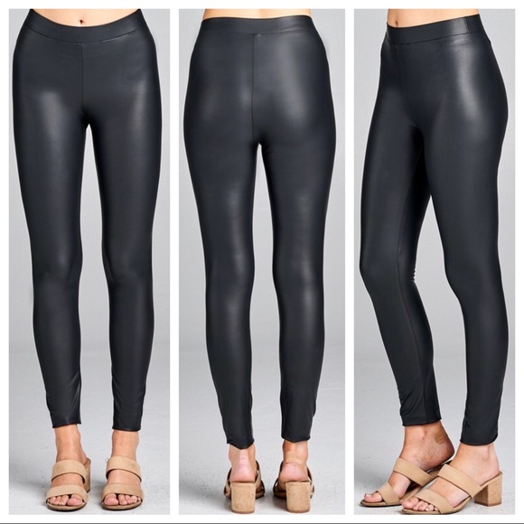 Faux Leather Leggings - Picture 2 of 8